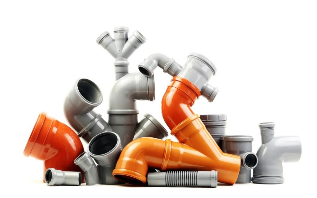 Plastic home pipes and fittings in different shapes and sizes