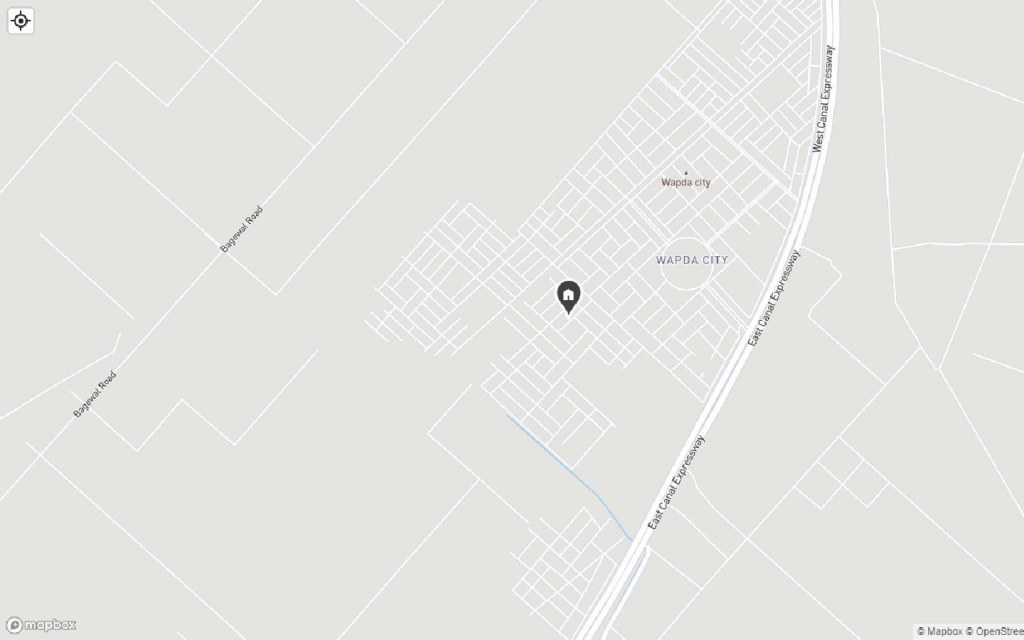 A Google map of Wapda City Faisalabad