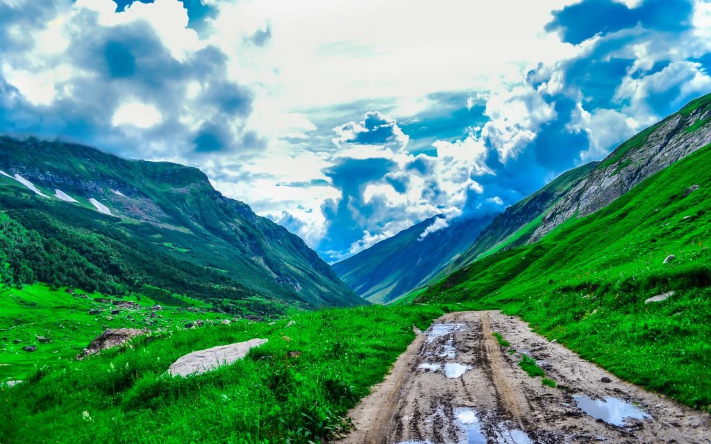 Beautiful road in Neelum valley Kashmir tourist destination