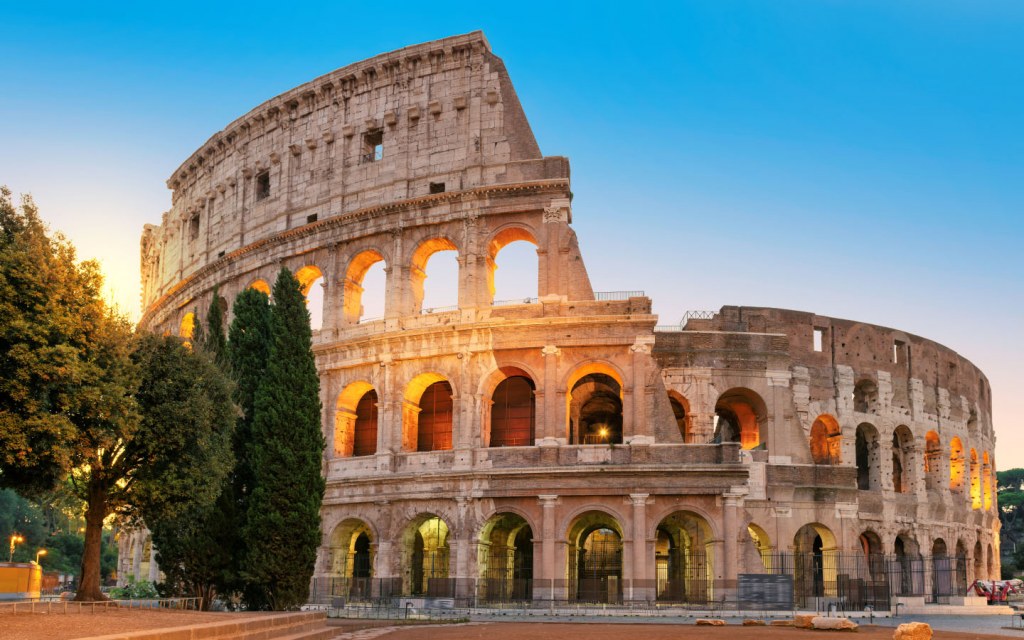 Historical site of Colosseum in Rome