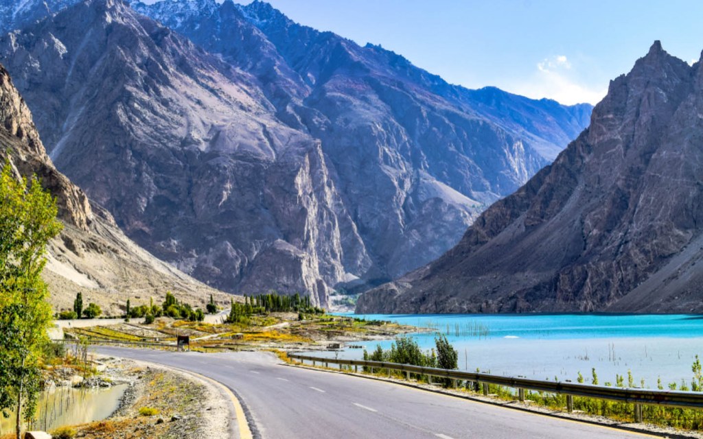 View of Attabad Lake from Karakoram Highway Hunza