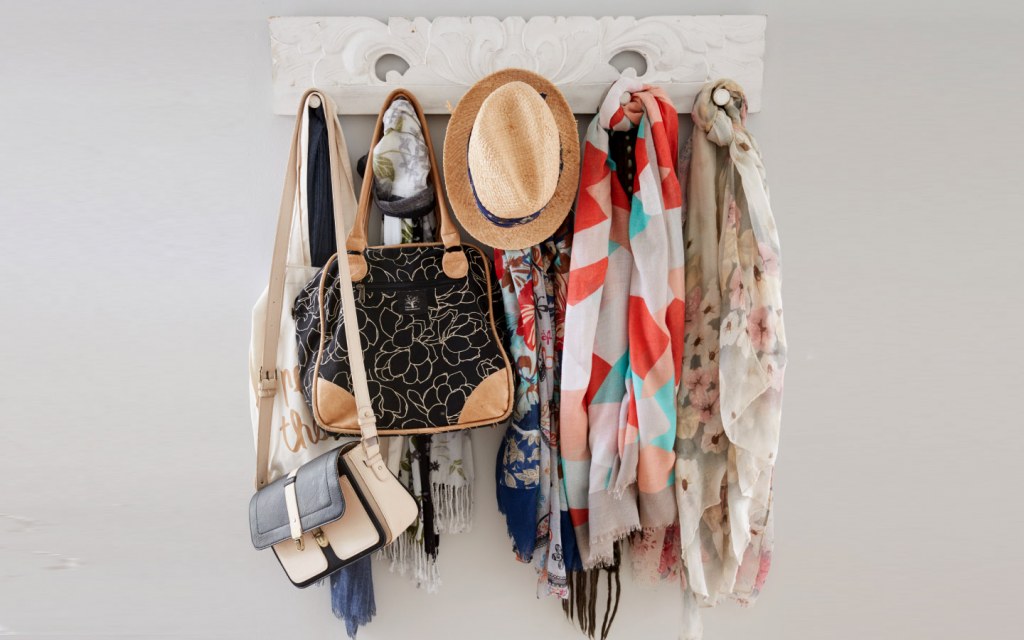 Clothes Hanging from Hooks