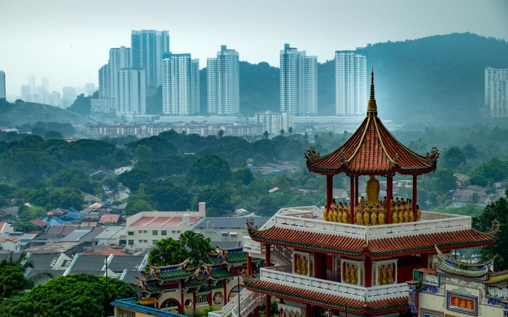 Skyline of Penang in Malaysia