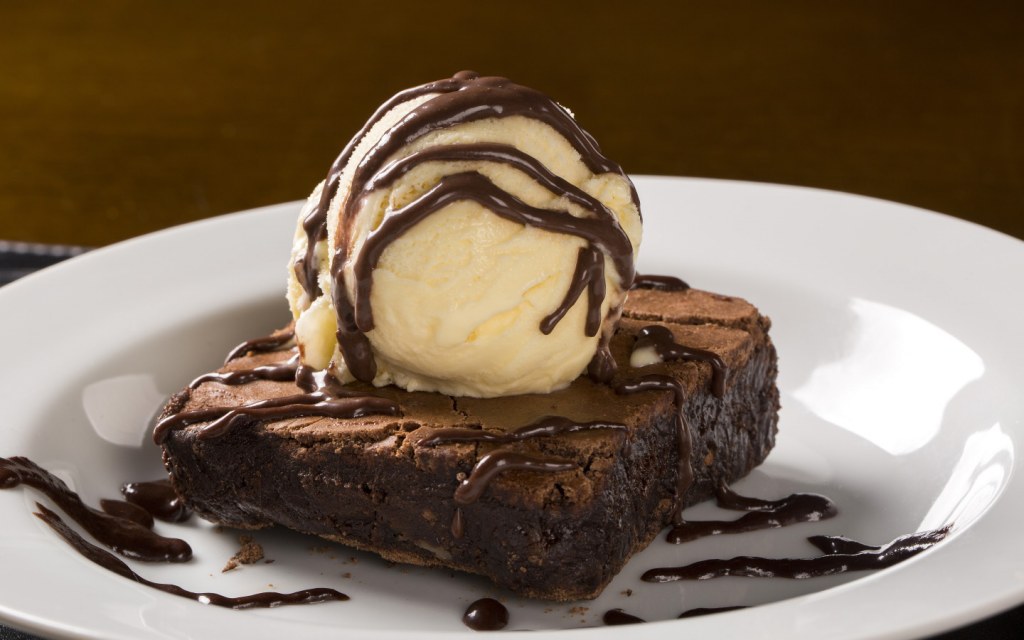 Chocolate Brownie and Ice Cream