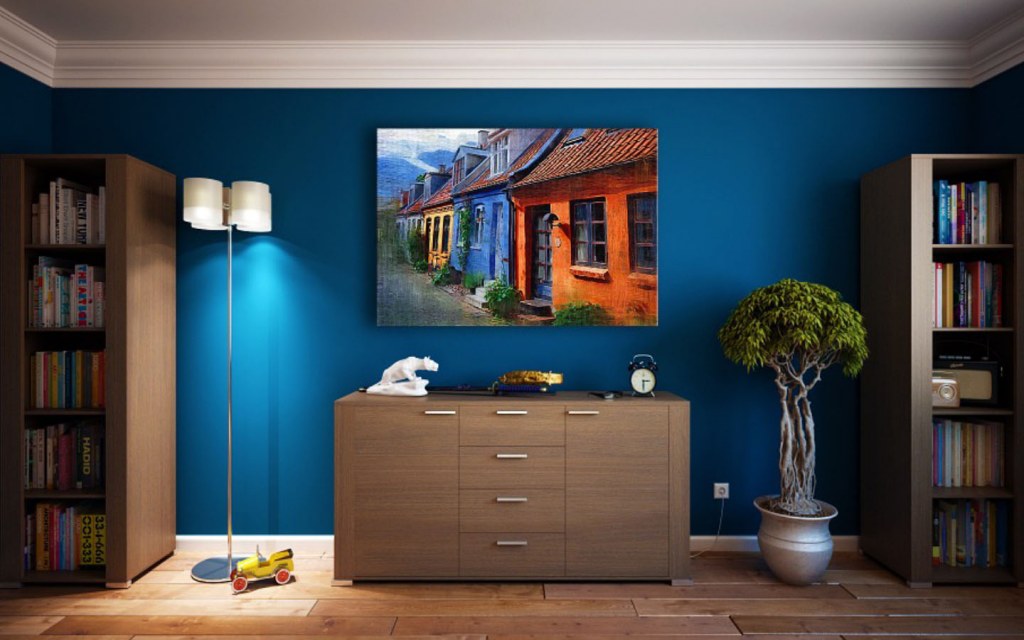 Custom Designed Furniture in Blue Room