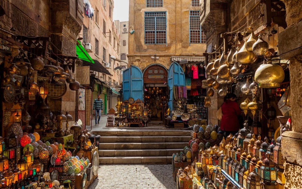 You can buy many souvenirs, including lanterns, at Khan-el-Khalili Market in Cairo