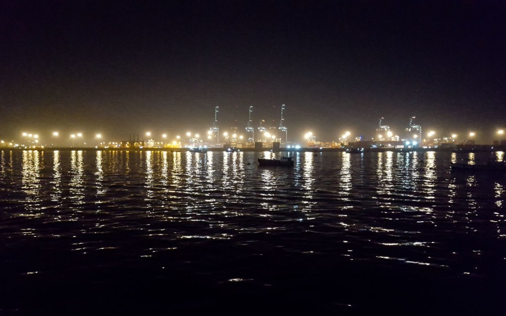 Kemari Port is a popular fishing spot in karachi
