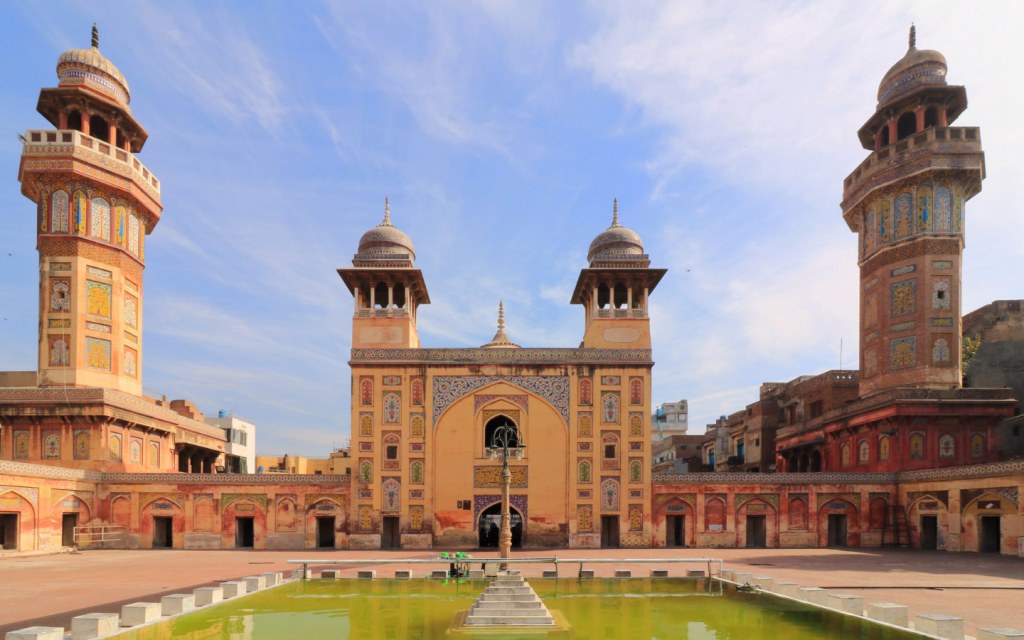 The magnificent Wazir Khan Mosque is situated near the Delhi gate of the walled inner city