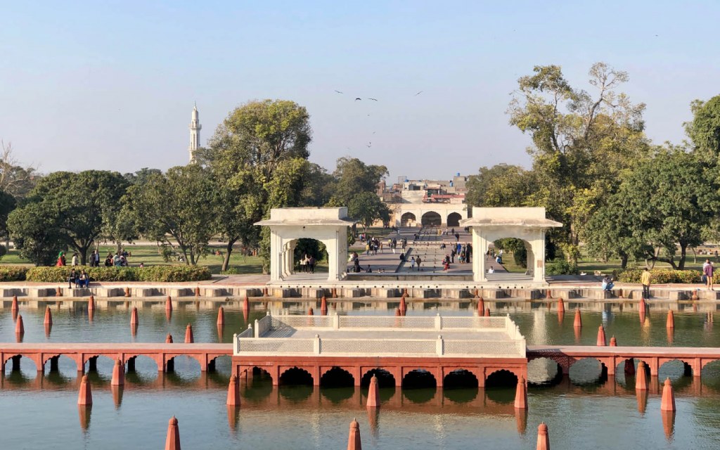 Shalimar Gardens in lahore is a fine example of mughal architecture 