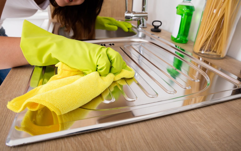 White Vinegar is perfect for cleaning all kinds of water stains and limescale buildups