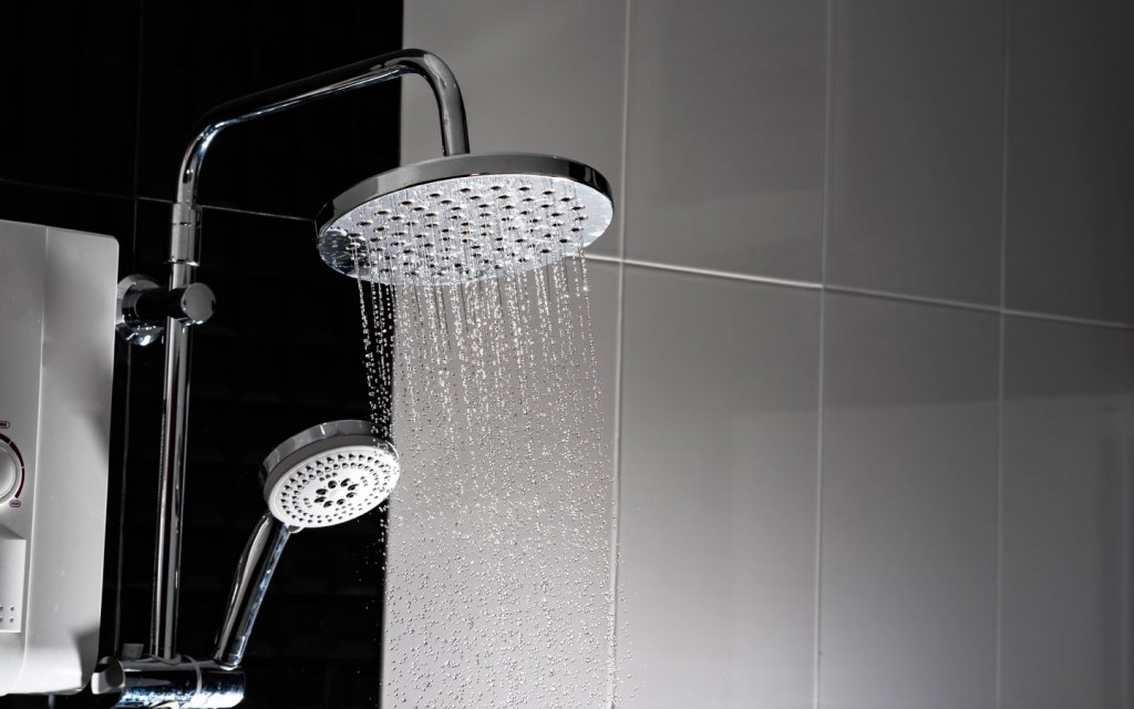 In order to save water use a shower head with low pressure