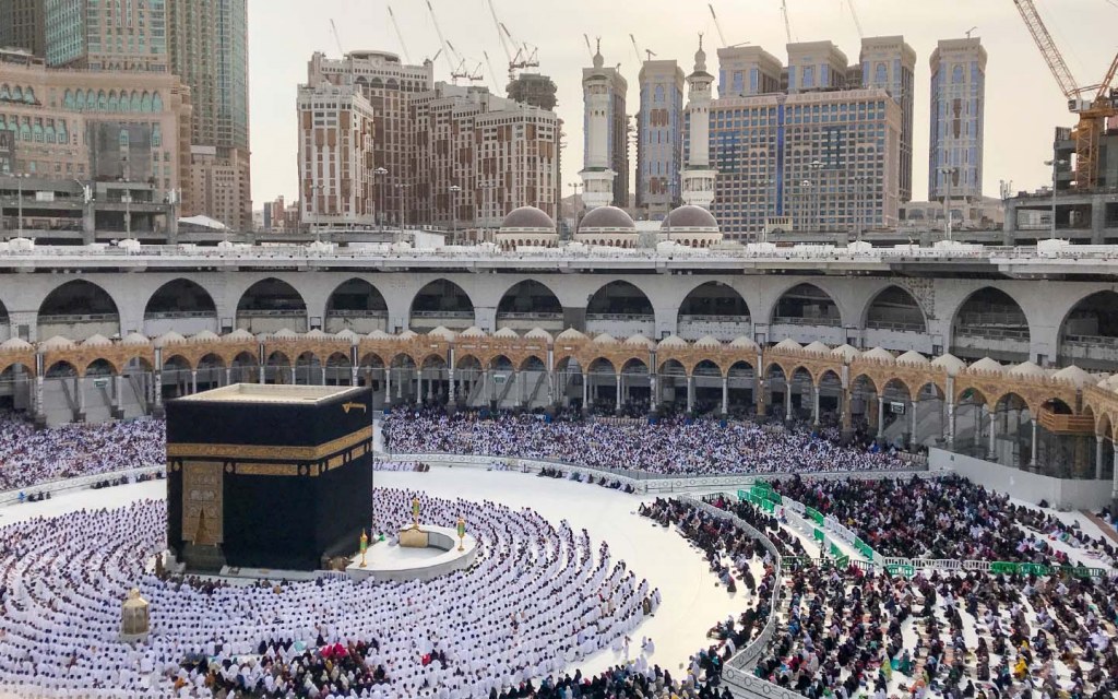Gathering of million of pilgrims in Saudi Arabia to perform hajj