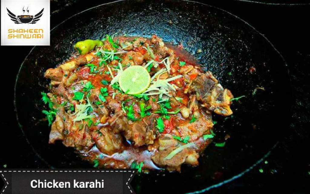 One of the karahis to order at Shaheen Shinwari Restaurant is the Chicken Karahi