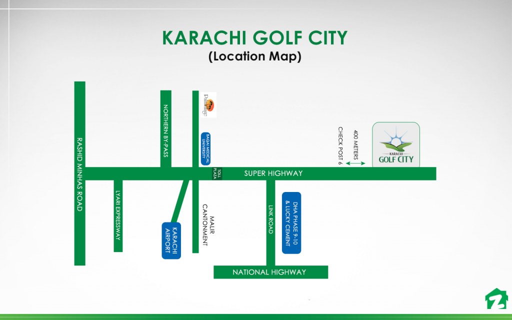 DHA City, Bahria Town and Jinnah International Airport are just short drives away