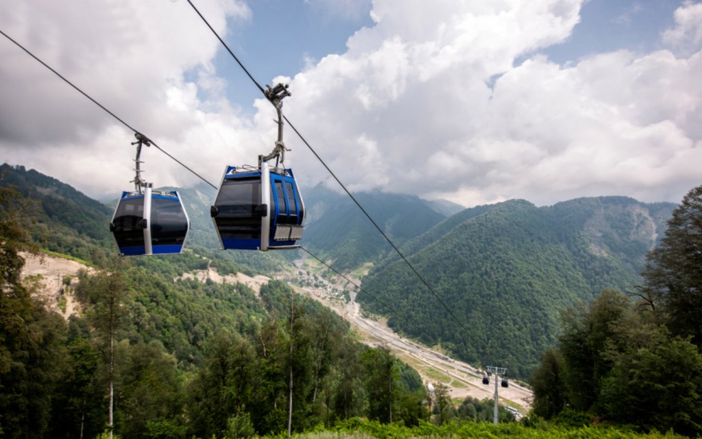 Gabala offers scenic views and skiing opportunities in the wintertime