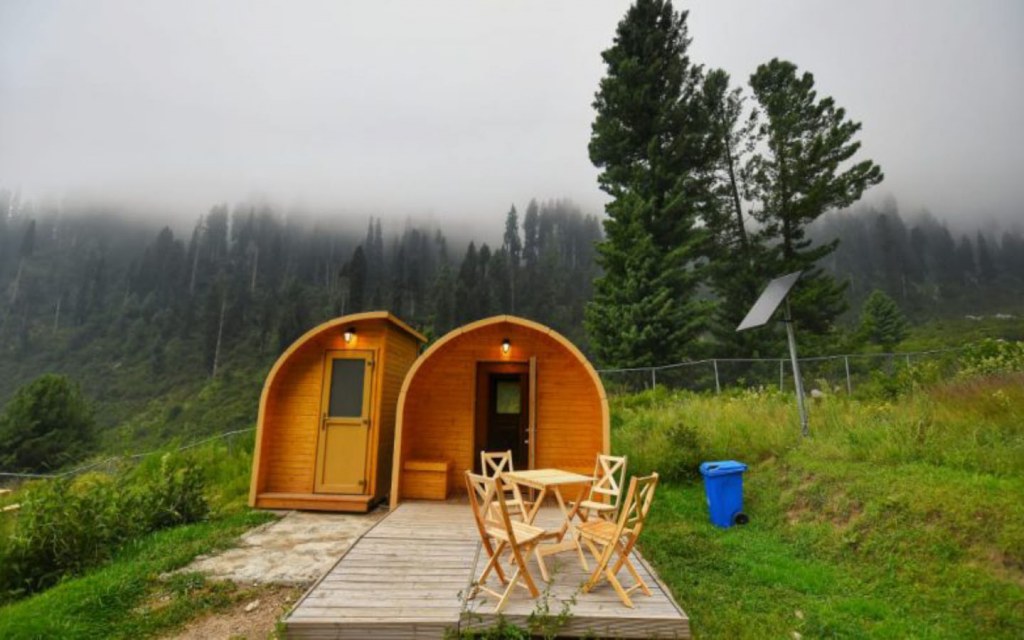 beautiful camping pods in KP