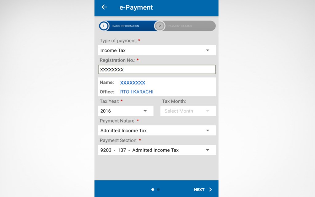 E-payments via Tax Asaan App