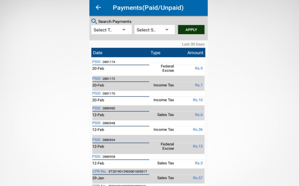 On-the-go-access to payment slips for the past 30 days