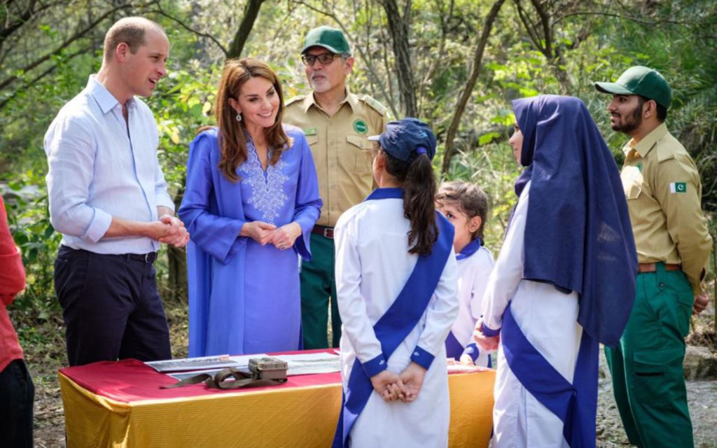 Prince and Princess visiting a local school in Islamabad 