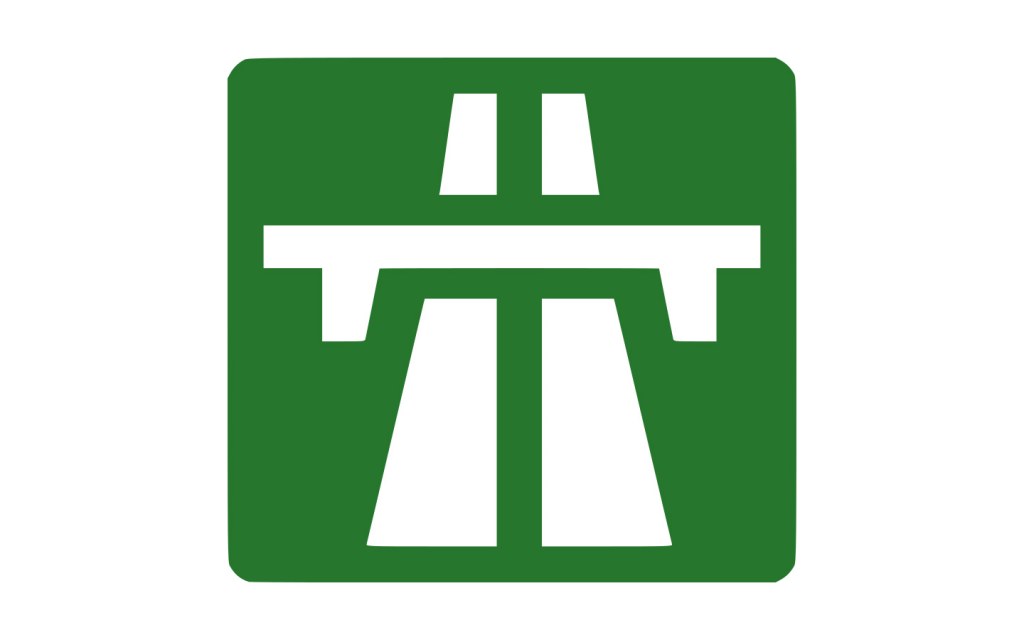 Official symbol of motorway