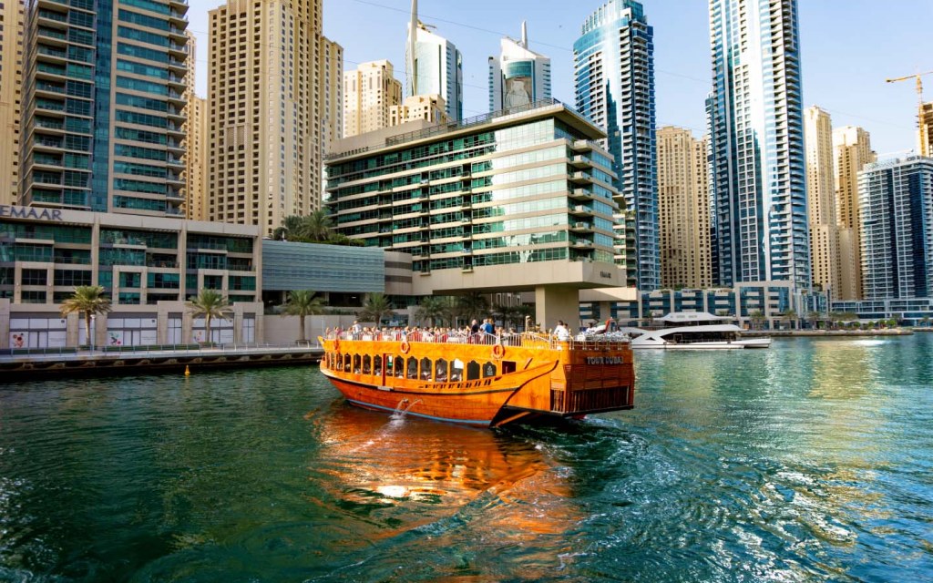 Dhow Cruise is another one of the famous things to do in Dubai