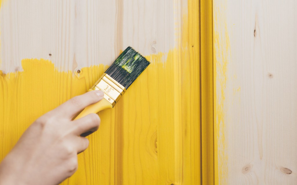 painting front door as home improvement project