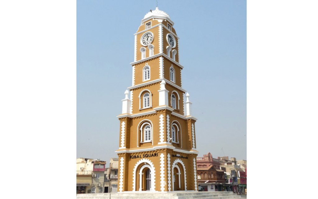 The clock tower is a major tourist attraction in Sialkot