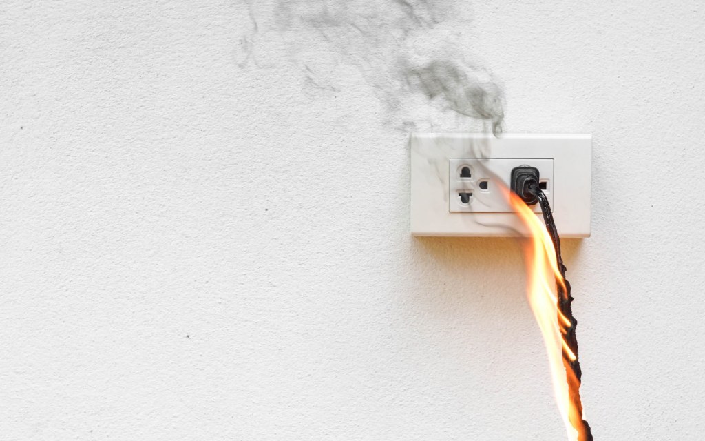 Smoke and fire are the most worrisome signs of outdated wiring