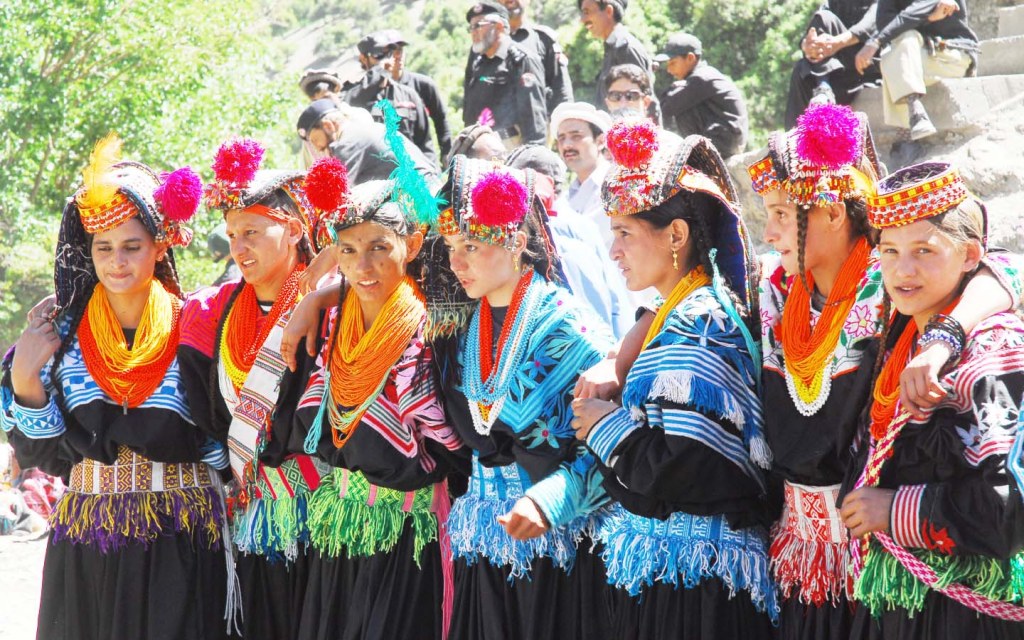 Kalashas celebrating Chawmos, the winter festival