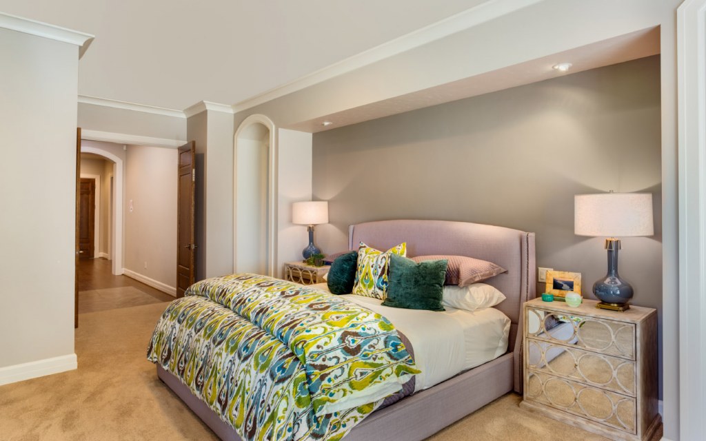 Focus on the bedroom while staging a home for a sale