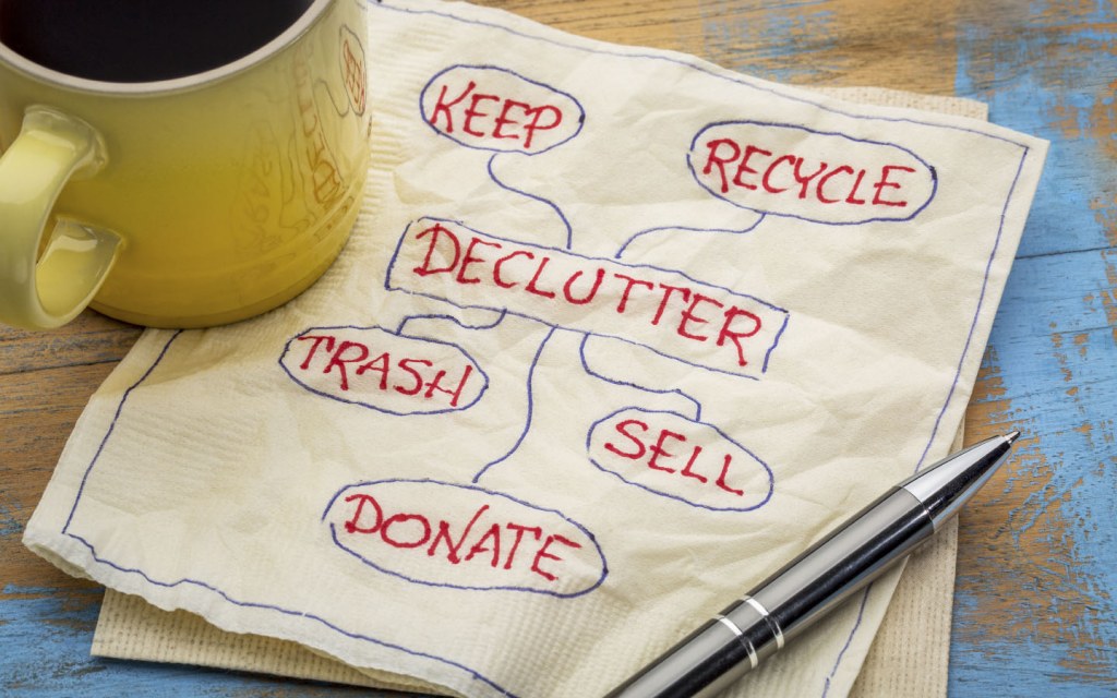 Staging your home begins with decluttering it