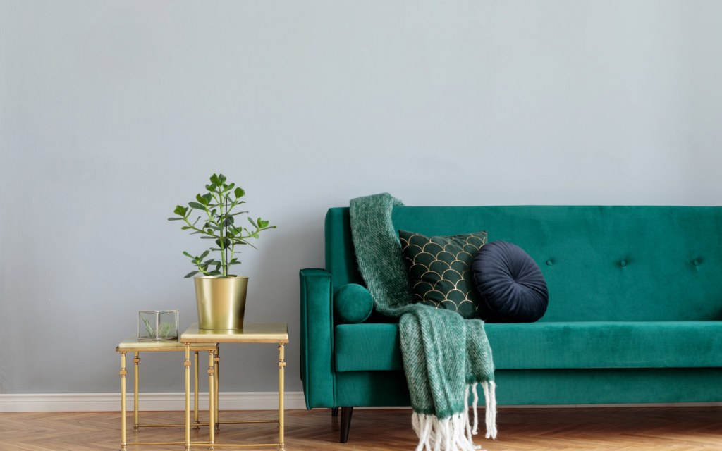 Cosy fabrics like velvet and leather are trending for 2020