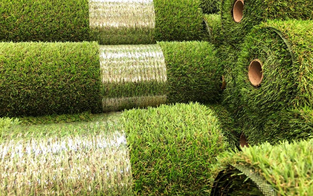 Artificial turf is easy to lay down once you bring it home