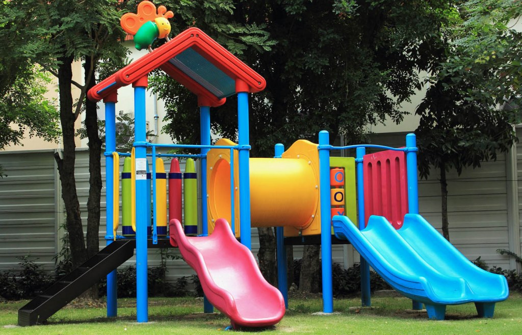 Set up a playset in your yard for your little ones