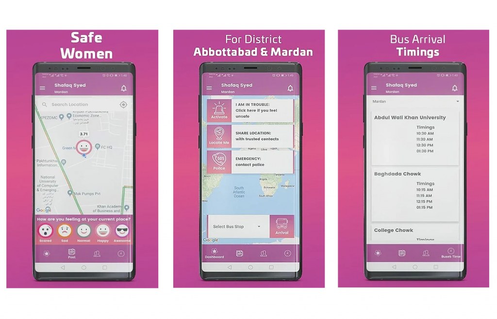 Main Features of the Safe Women App