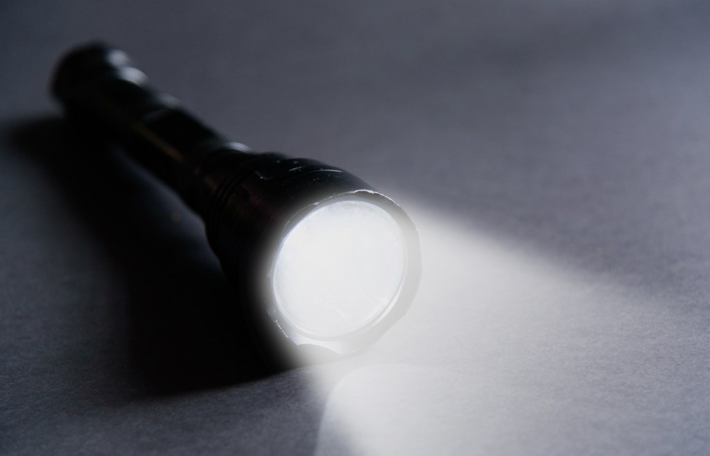 flashlight is used to work in dark and dimly lit arrangement