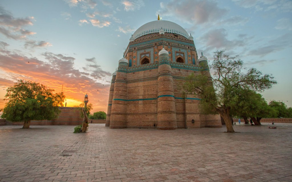 The shrines are located on various hilltops throughout Multan