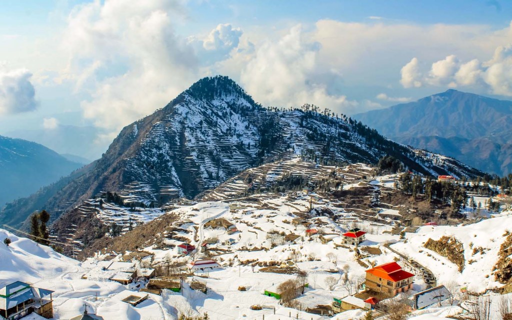 Kalam Valley shows a different look during snowfall