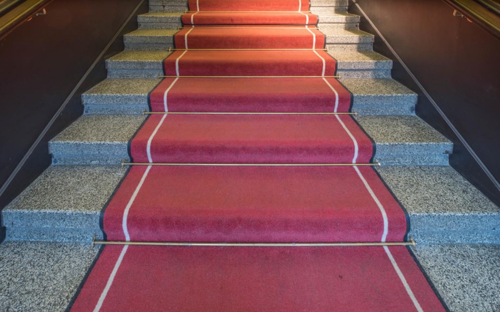 covering your steps with a carpet