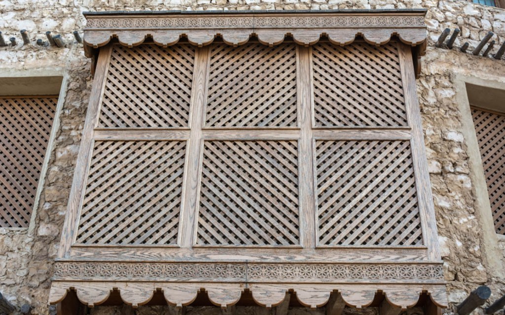 Arabian style balcony for privacy