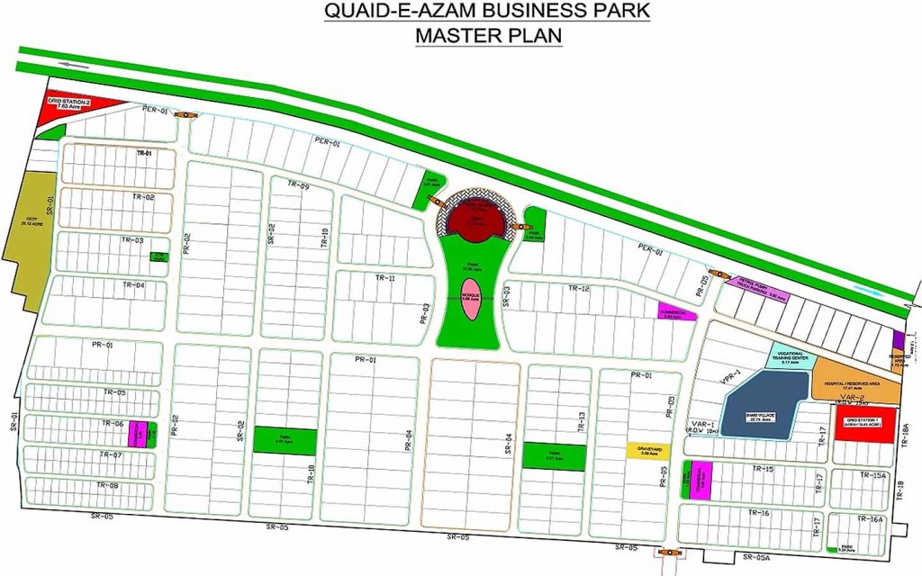 Master Plan for Quaid-e-Azam Business Park, Sheikhupura