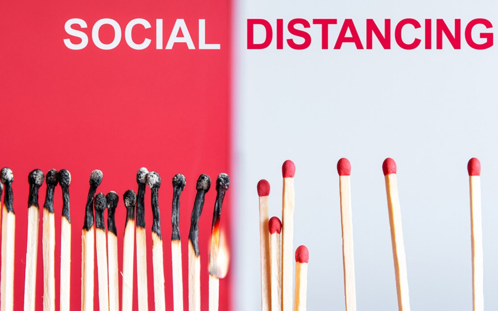 Practise social distancing and avoid crowds