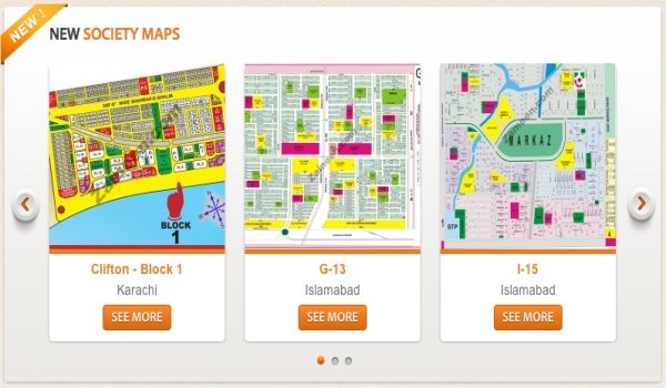 New Society Maps Section of Zameen.com