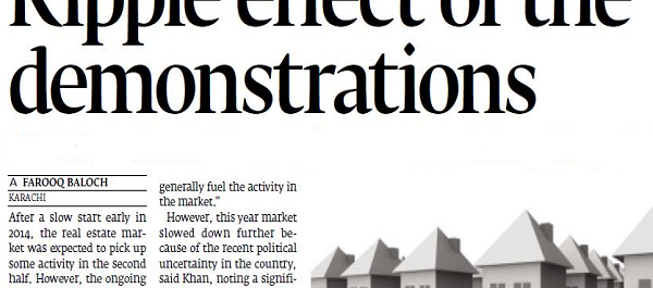 effect of demonstrations on property prices