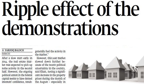 effect of demonstrations on property prices