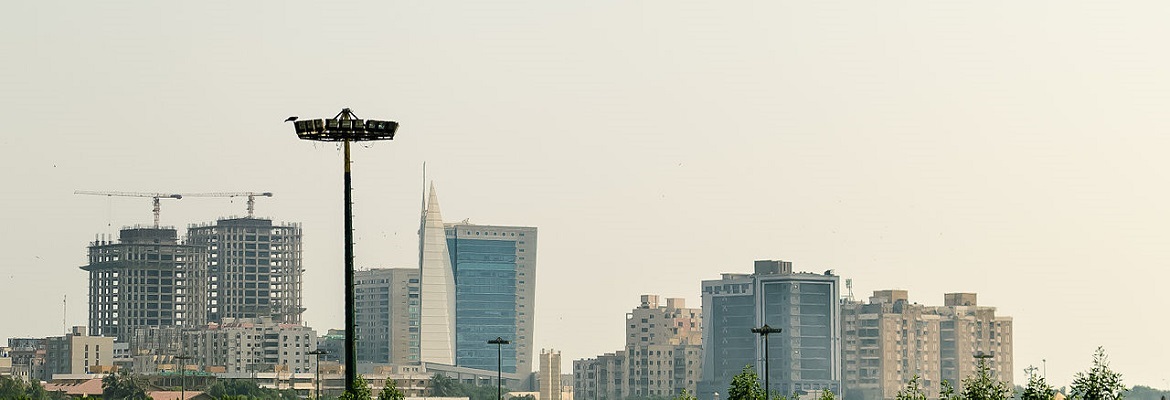 Karachi Skyline Over Clifton Area