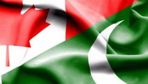 flags of Canada and Pakistan