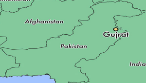 Gujrat on Pakistan map