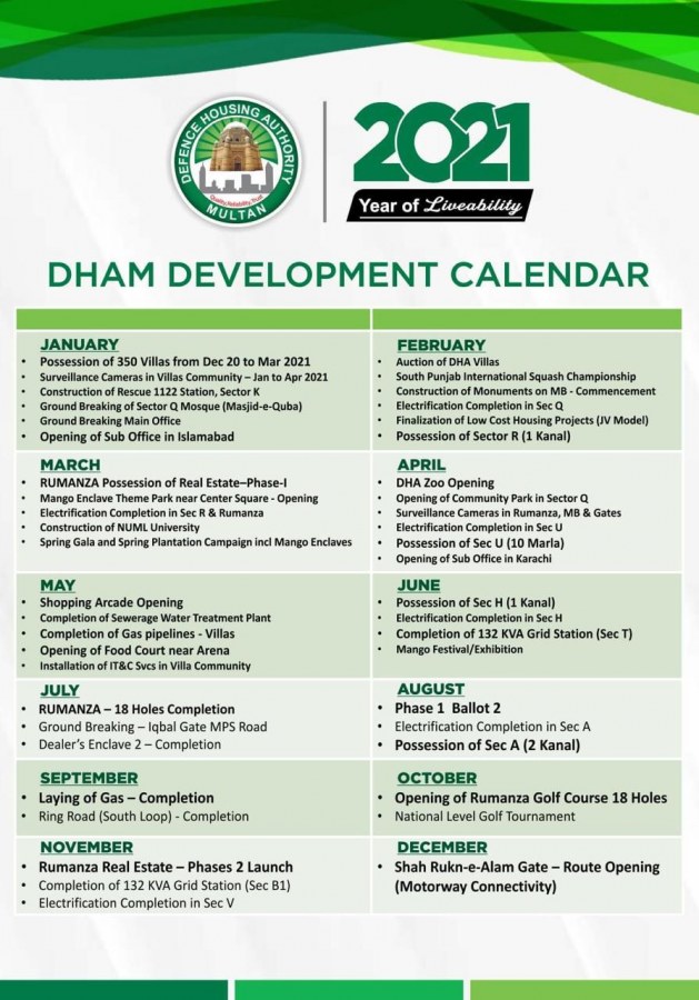Mps Calendar 2022 Dha Multan Uploads Development Calendar 2021 - Zameen News